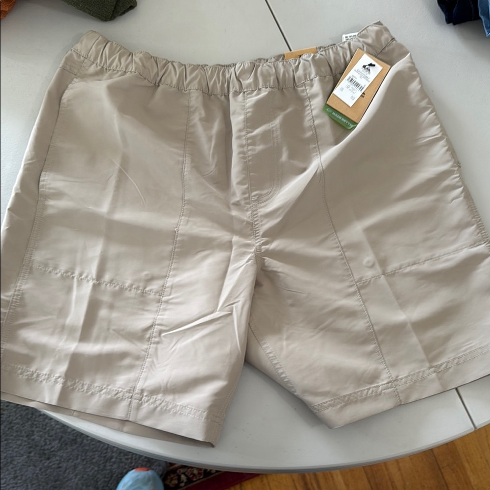 Men's Tan Quiksilver amphibious walk shorts